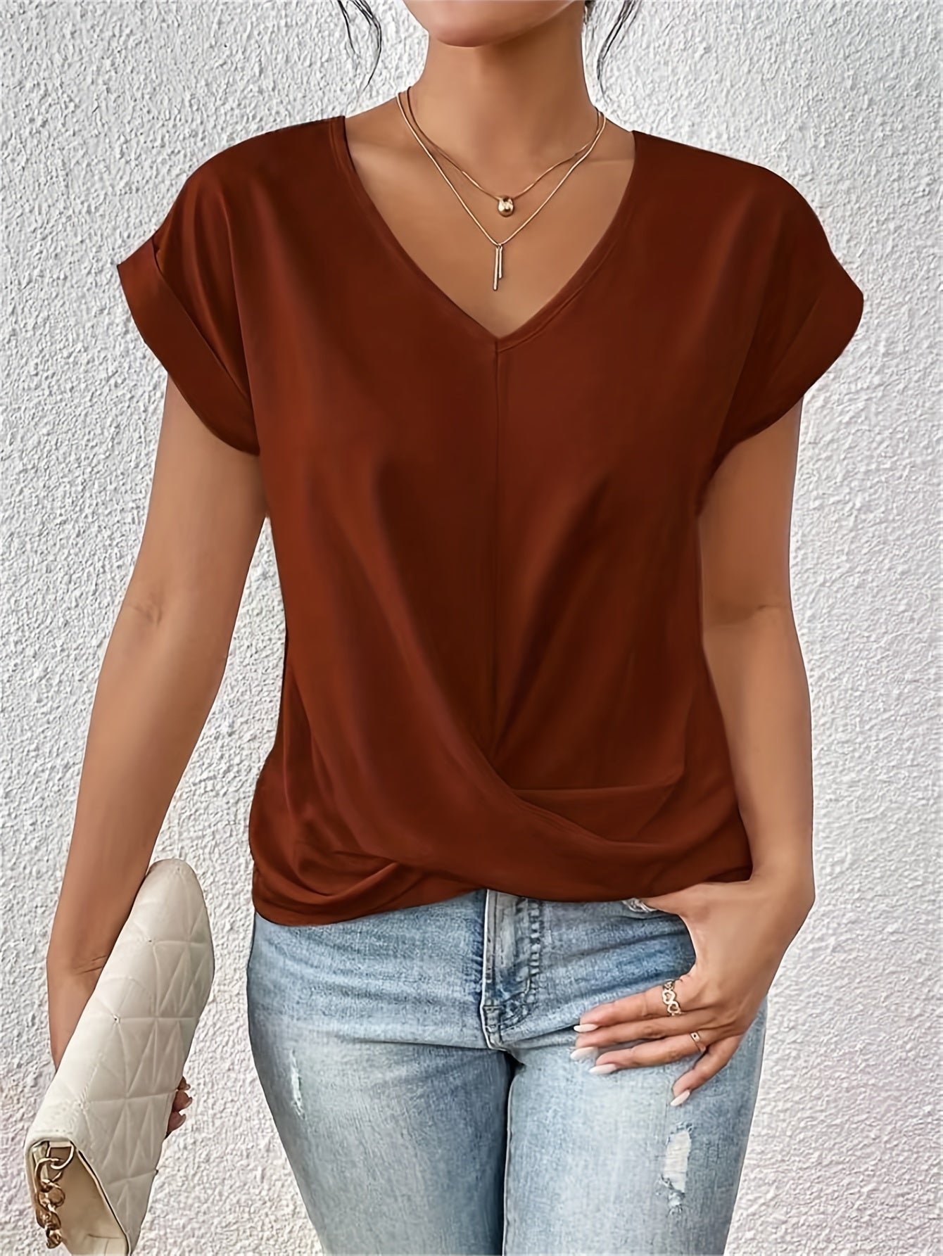 T-shirt femme col cœur - Léger, doux et polyvalent au quotidien - Seroa - vue 4
