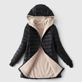 Veste Mi-Longue à Capuche Femme Doublée Polaire