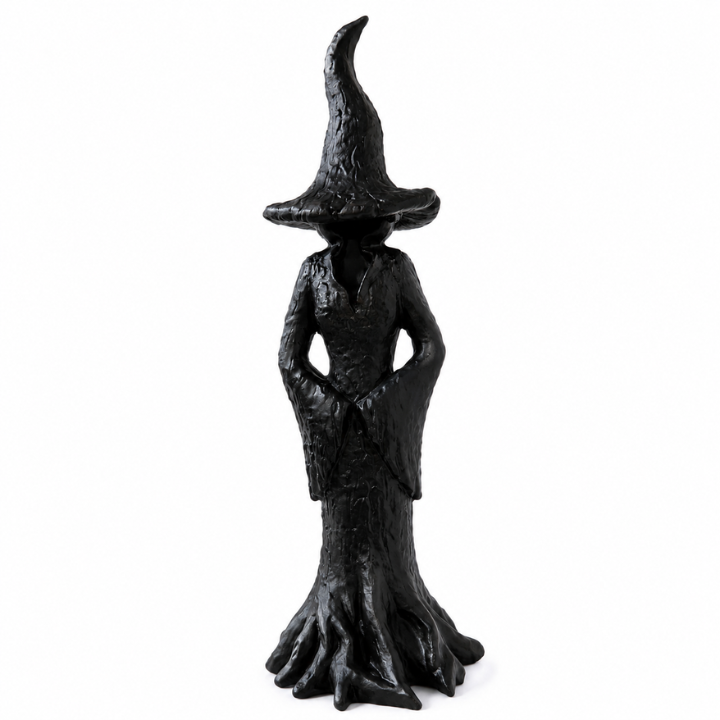 Statue de Jardin Sorcière - Figure Gardienne en Résine Artisanale