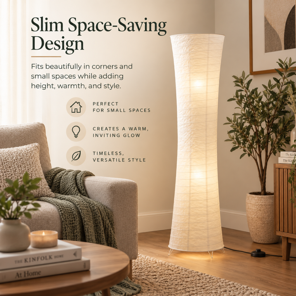 Lampadaire LED Sculptural – Ambiance Chaleureuse pour Salon