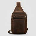 Sac Satchel Homme Porte-Tablette en Cuir Véritable