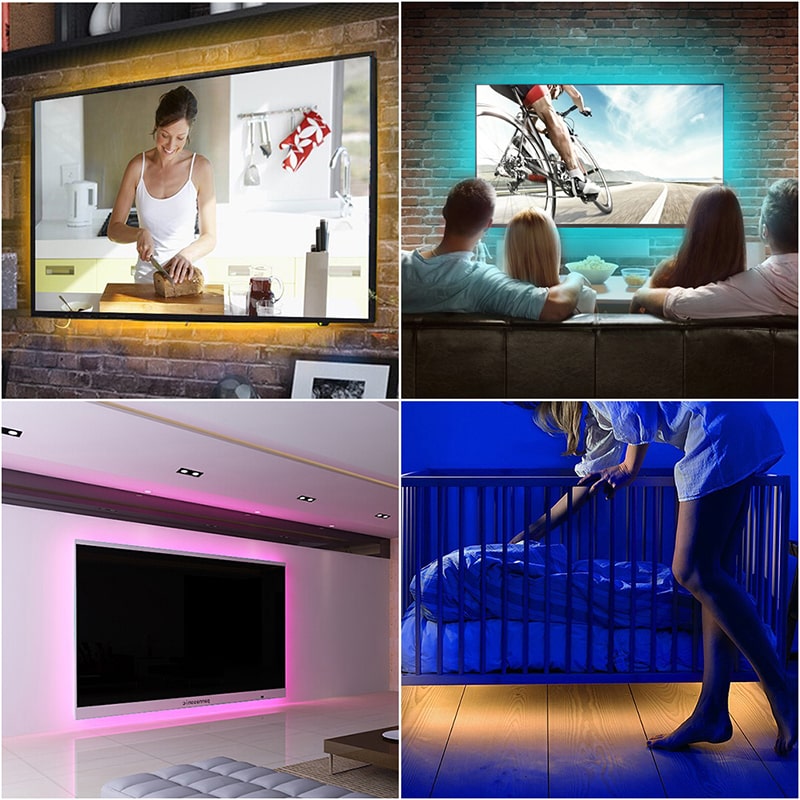 Bandeau LED Rétroéclairage TV – 16 Couleurs, USB
