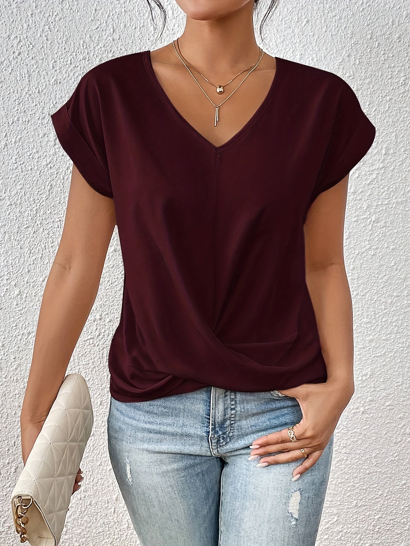 T-shirt femme col cœur - Léger, doux et polyvalent au quotidien - Seroa - vue 9