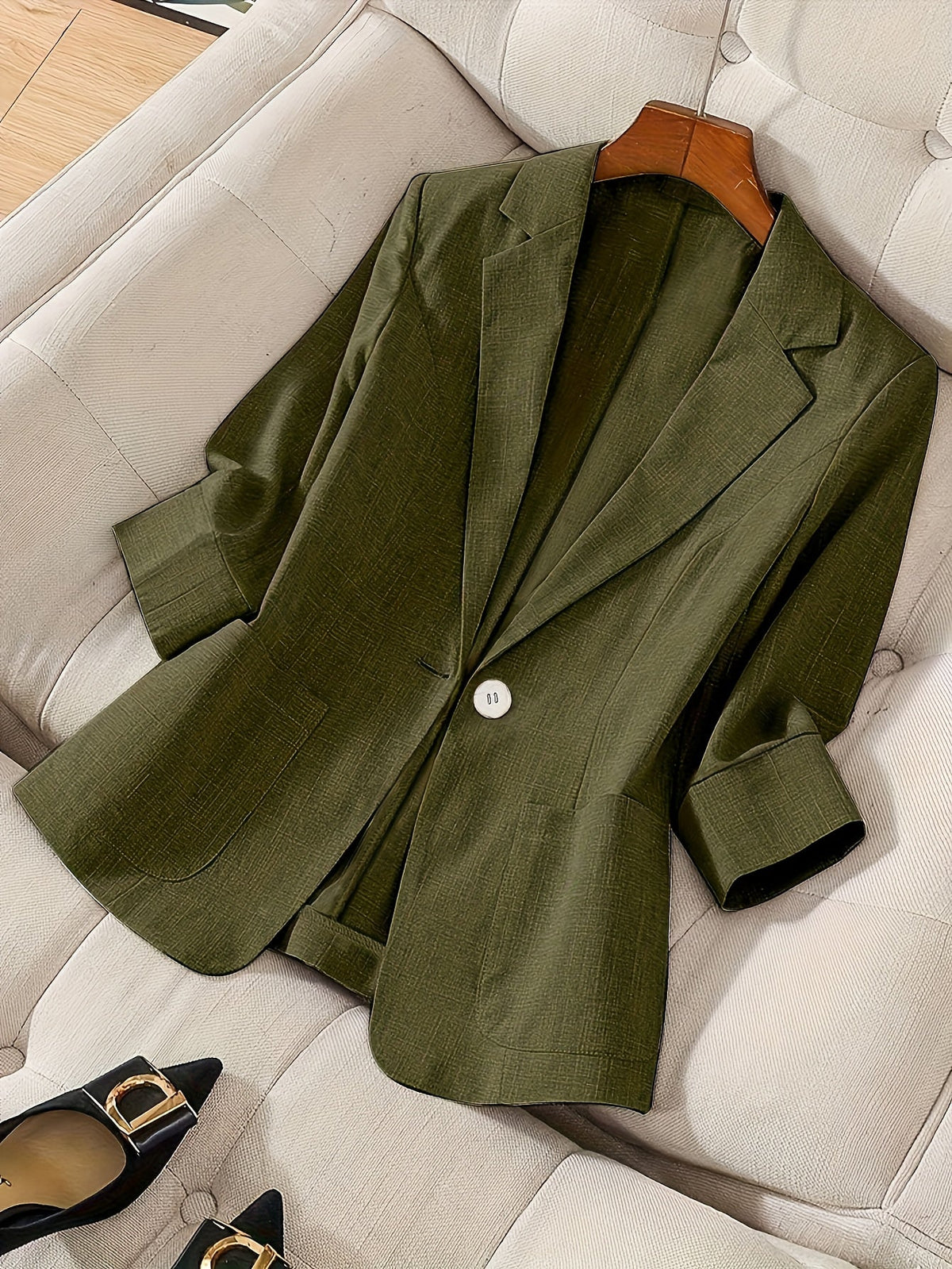 Blazer Léger Femme à Boutonnage Simple