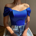 Elegantes strukturiertes Korsett-Top mit schulterfreiem Schnitt Damen