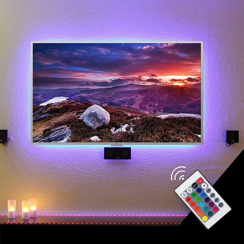 Bandeau LED Rétroéclairage TV – 16 Couleurs, USB