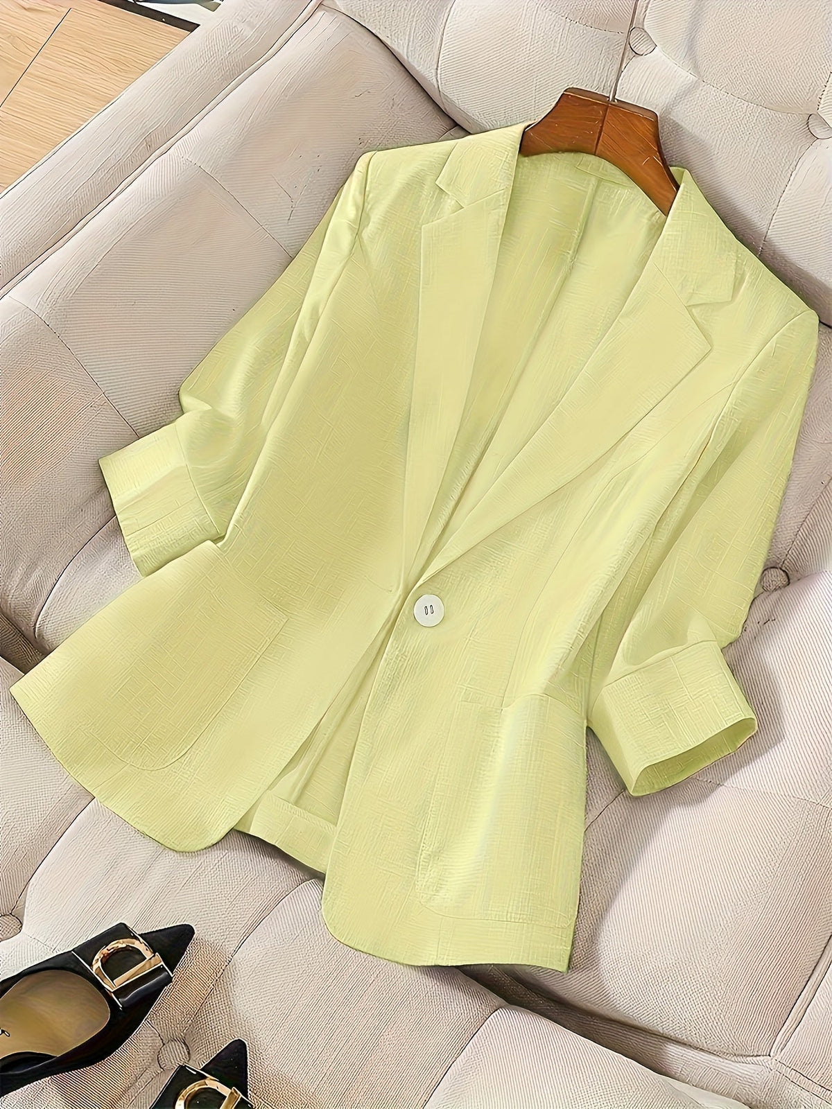 Blazer Léger Femme à Boutonnage Simple