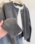 Cardigan uni décontracté à manches longues