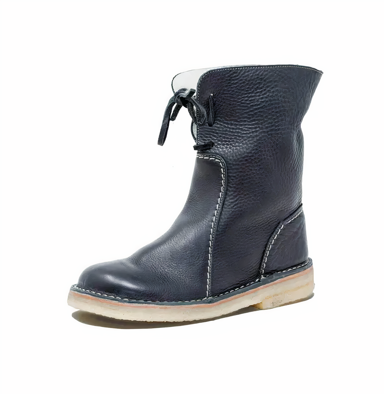 Chic Women's Casual Leather Mid-Calf Boots for Everyday Style and