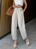 Plissierte Damenhose mit hoher Taille und elegantem Schnitt