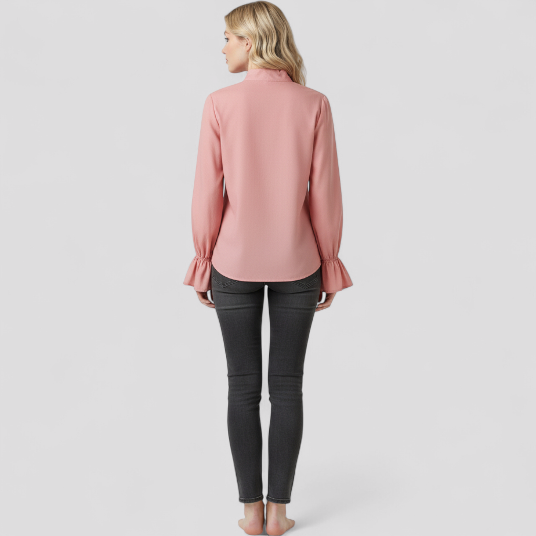Blouse Élégante à Volants avec Manches Statement Femme