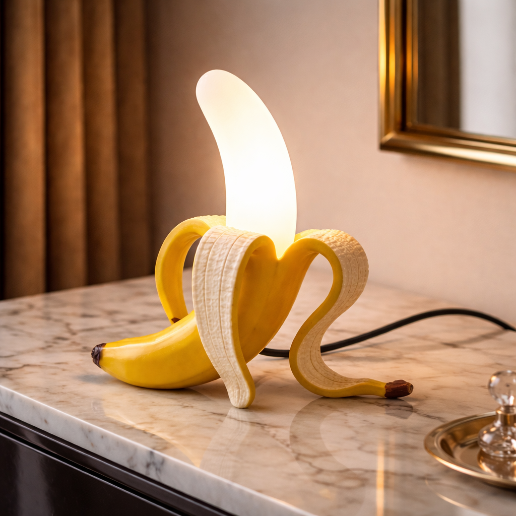 Lampe de Table Art Déco Banane - Éclairage d'Appoint Décoratif