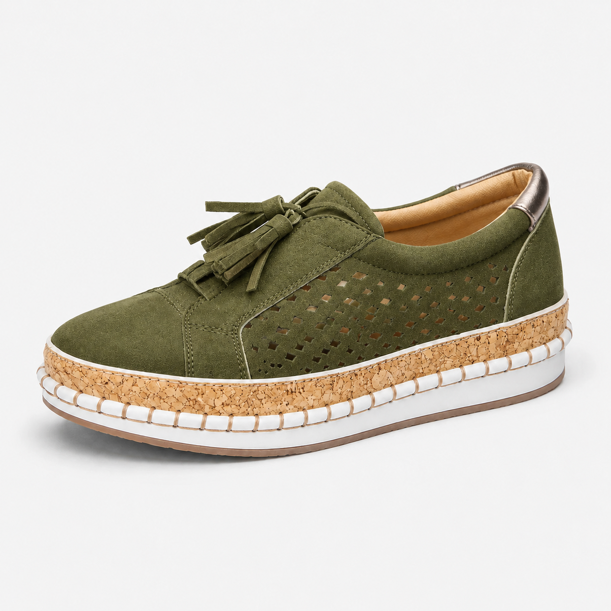 Bequeme und atmungsaktive Damen-Sneaker zum Hineinschlüpfen mit Quasten