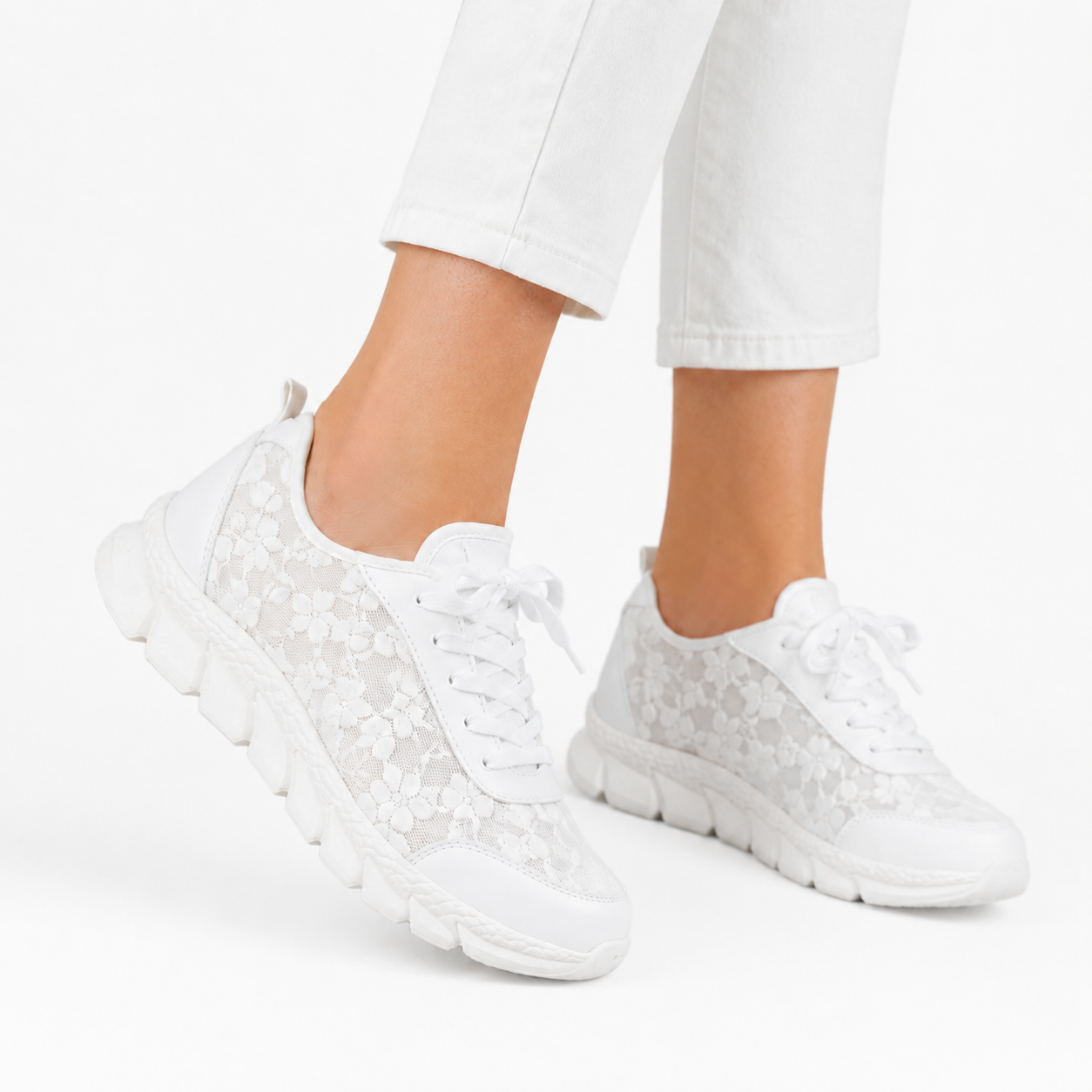 Baskets Femmes Confortables en Tissu Femme