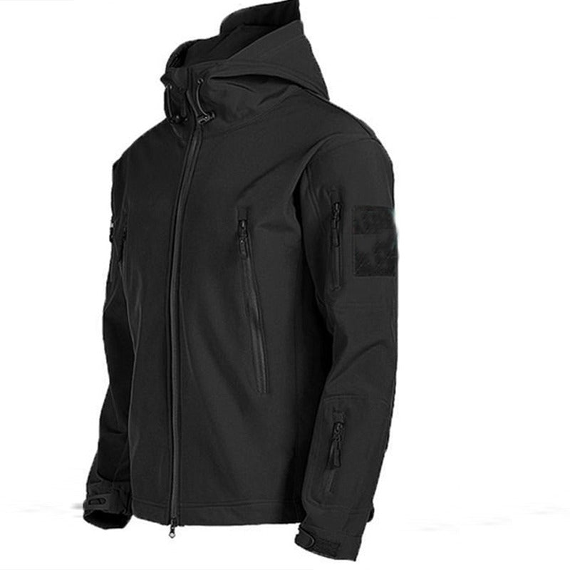 Ensemble Outdoor Homme - Veste d'Hiver Matelassée avec Capuche et Pantalon Cargo