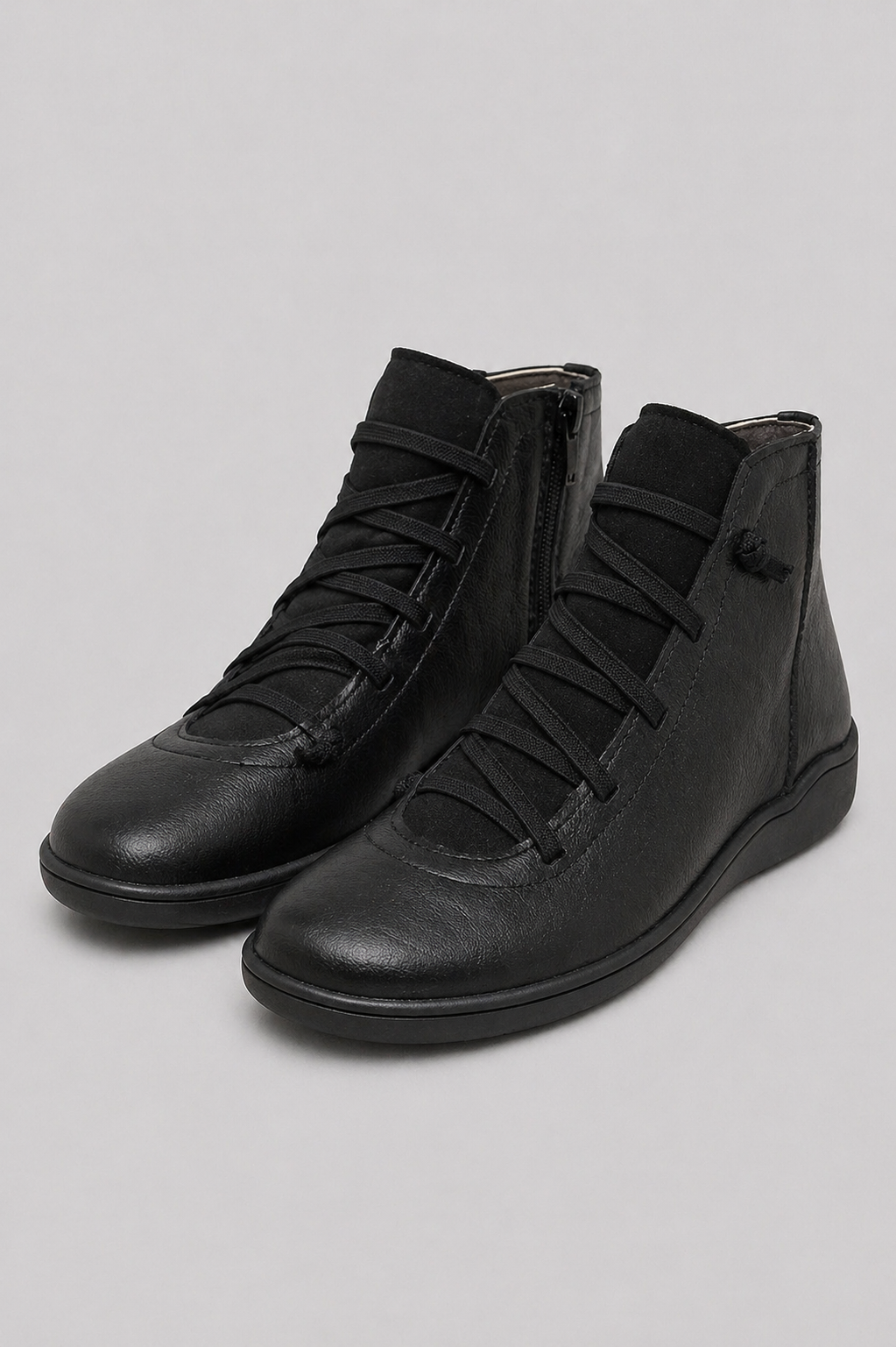 Bottines confortables pour femme, élégantes en cuir souple,