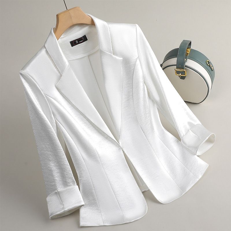 Blazer Élégant en Satin pour Femme 0