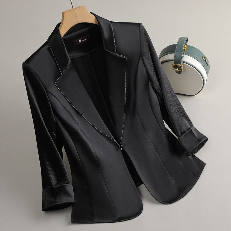 Blazer Élégant en Satin pour Femme 1