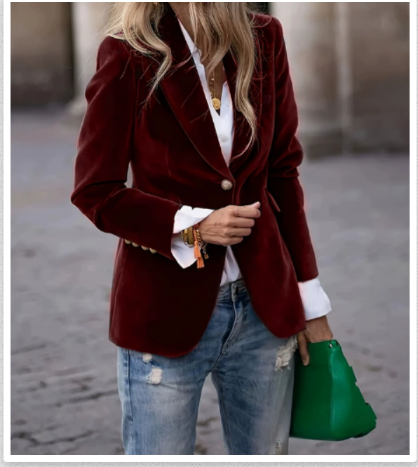 Blazer Élégant en Velours pour Femme 11