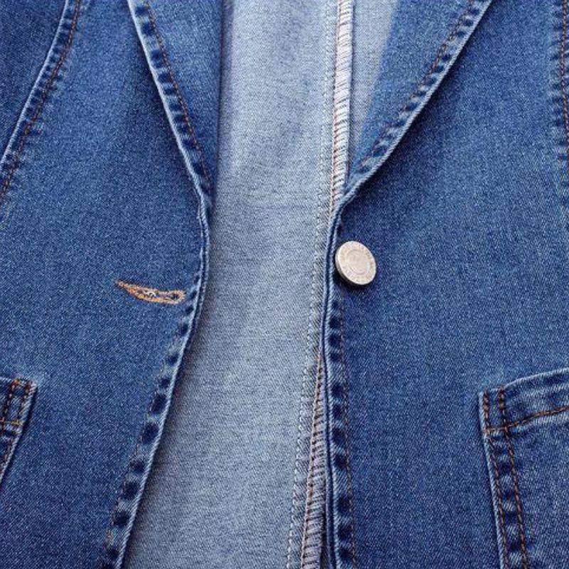Blazer en Denim Moderne Femme 3