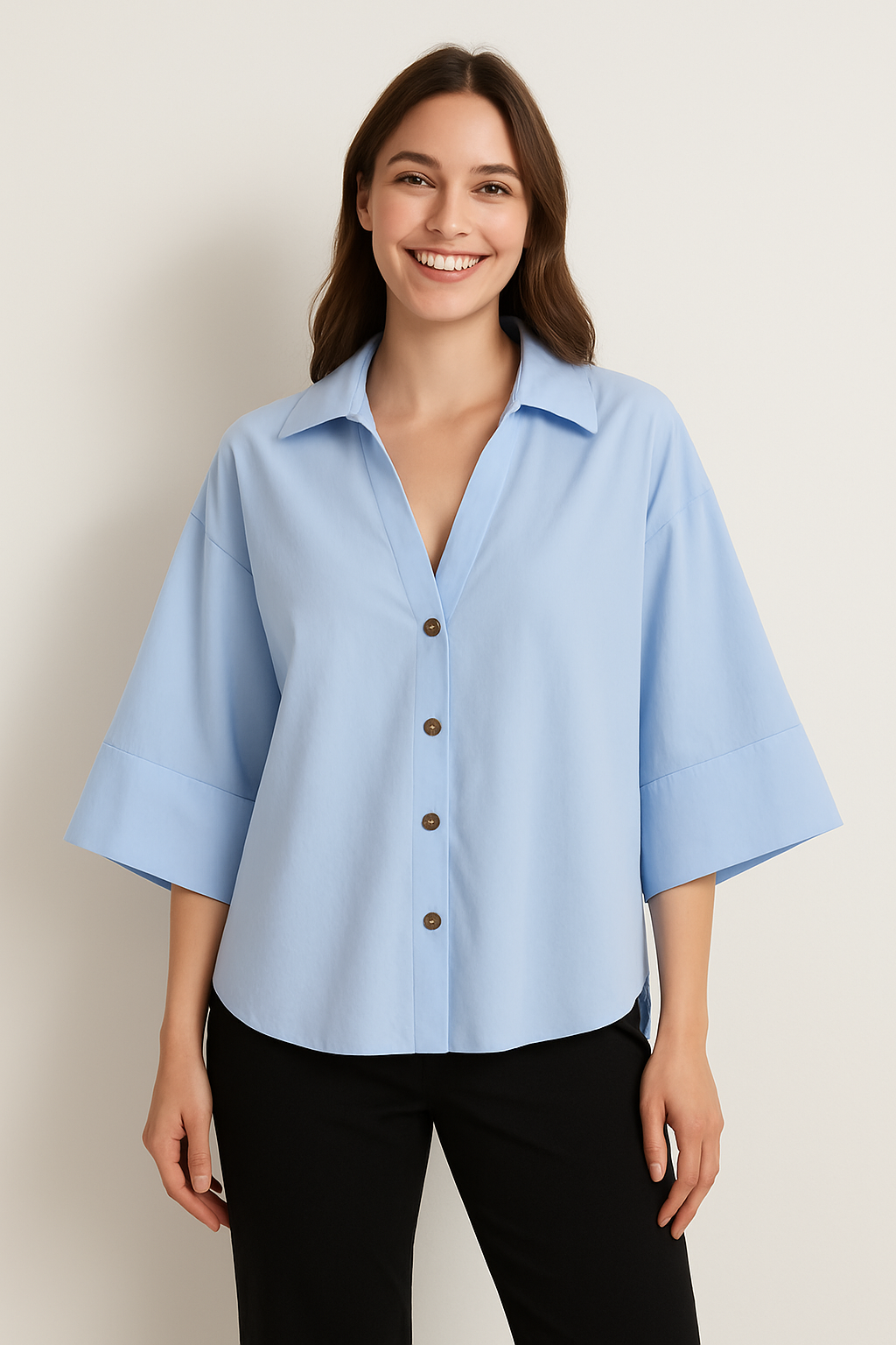 Blouse Femme Oversize Élégante Blanche 0