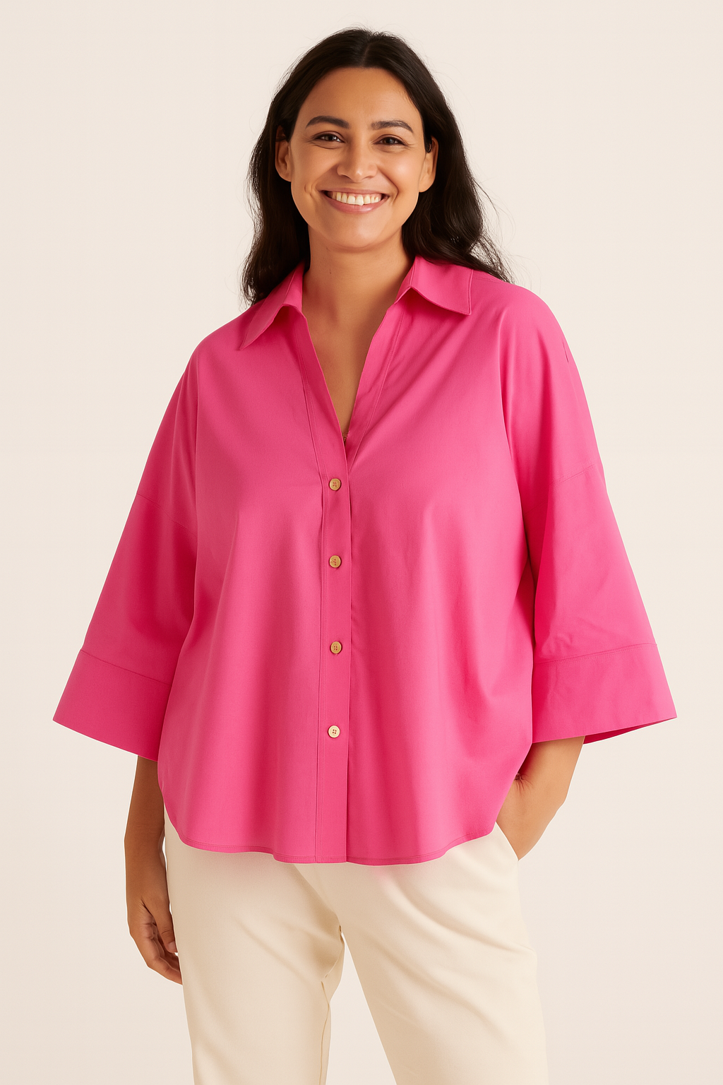 Blouse Femme Oversize Élégante Blanche 4