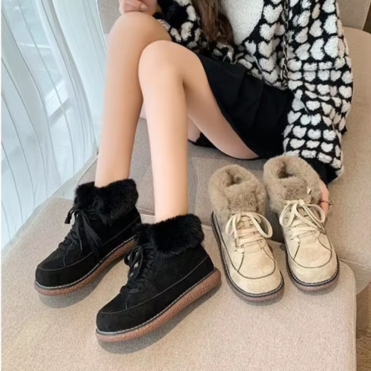 Bottes D'Hiver Femme Semelle Épaisse Élégantes 1