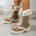 Halbhohe Winterstiefel für Damen aus PU, Winteraccessoires