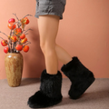 Warme Winterstiefel für Damen mit Fell, Winteraccessoires