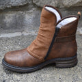 Bottes Hiver Femme Mi-Moll Fermeture Éclair