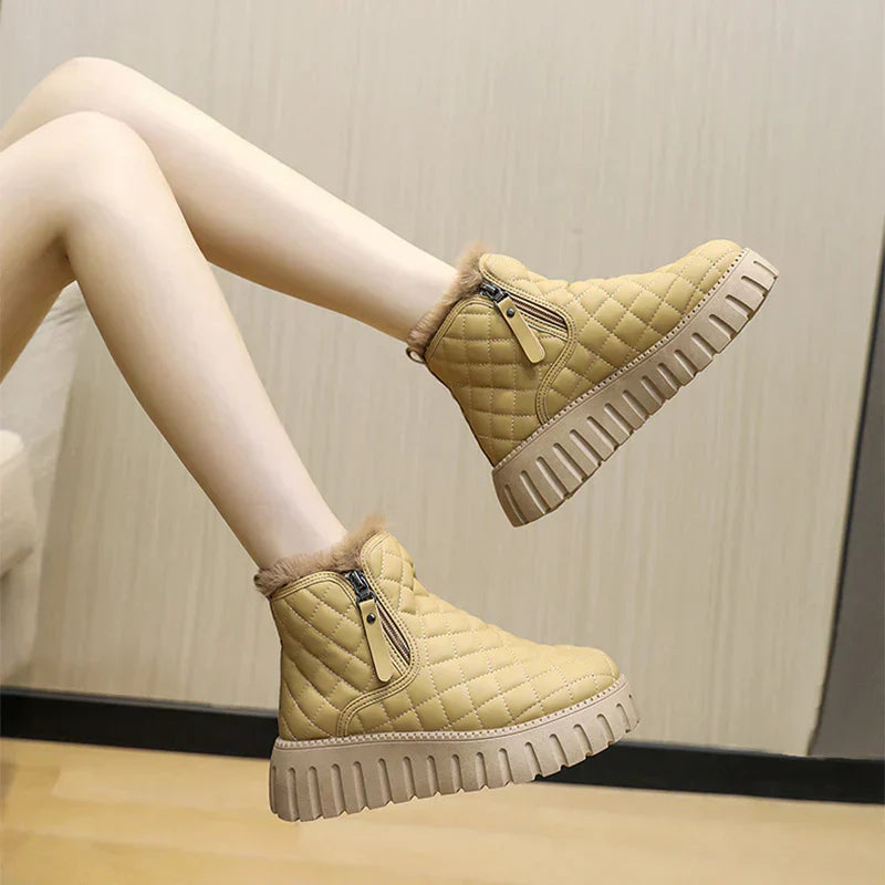 Bottines Femme Élégantes à Carreaux 7