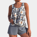 Legeres sommerliches Set mit Blumenmuster und leichtem Schnitt Damen