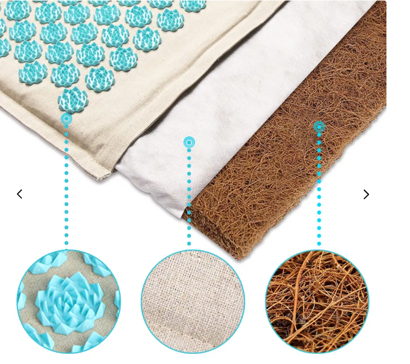 Tapis d'Acupression et Oreiller - 5500 Points de Pression