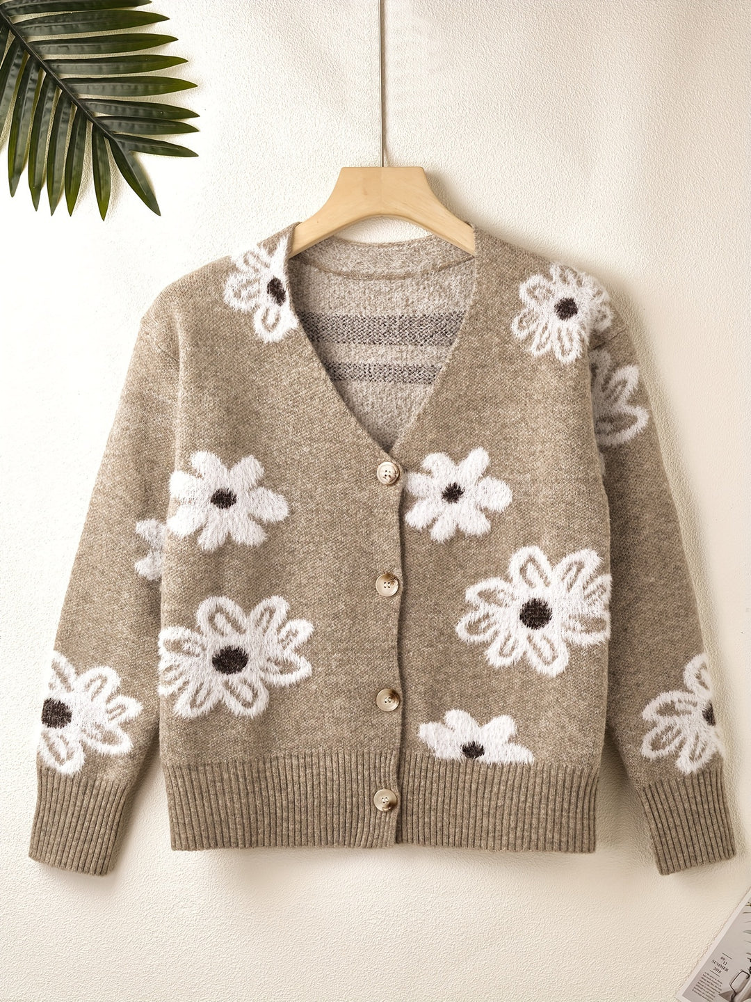 Cardigan Féminin à Motif Floral 0