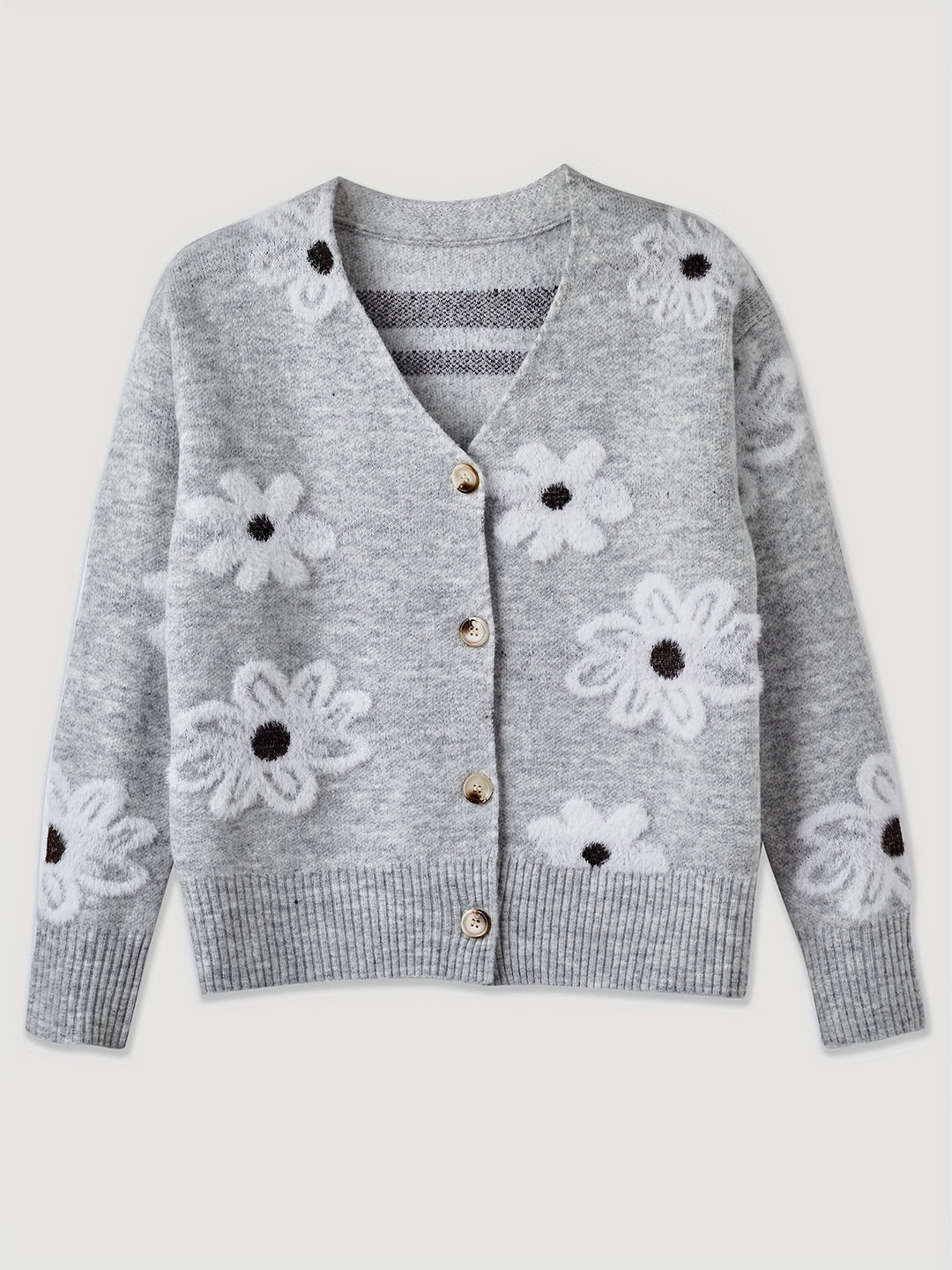 Cardigan Féminin à Motif Floral 2