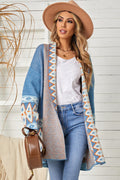 Damenweste halblang Azteken Cardigan schick Herbstmode