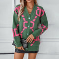 Gilet Femme Décontracté Patchwork Doux Maille
