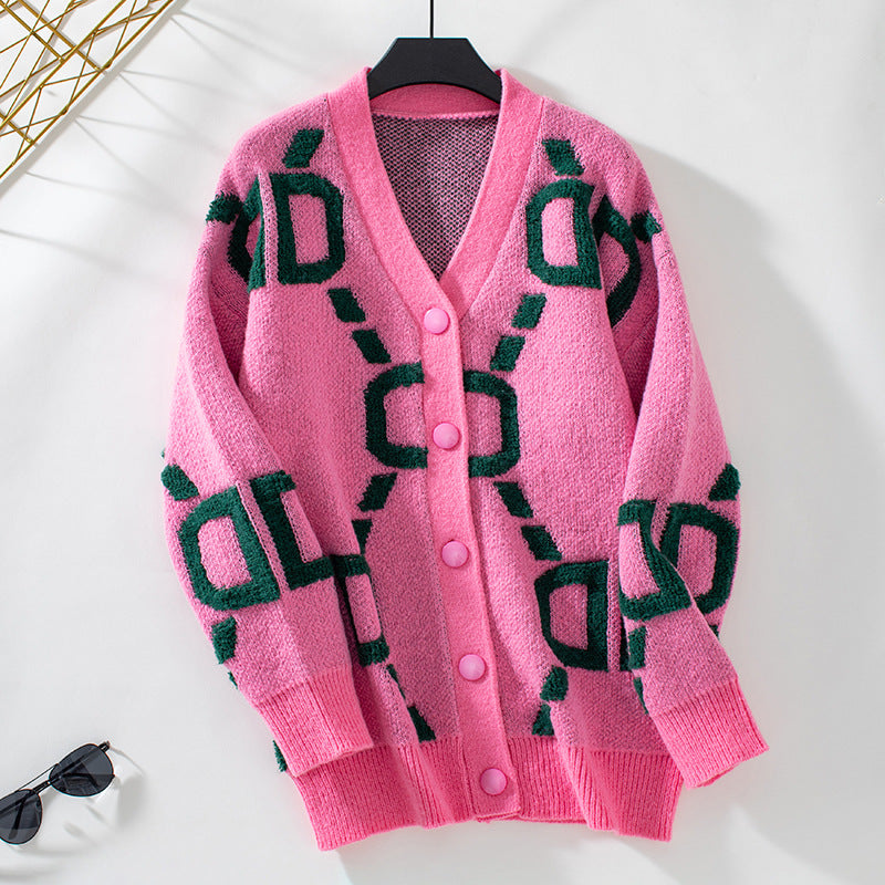 Cardigan Femme Décontracté Patchwork Doux 3
