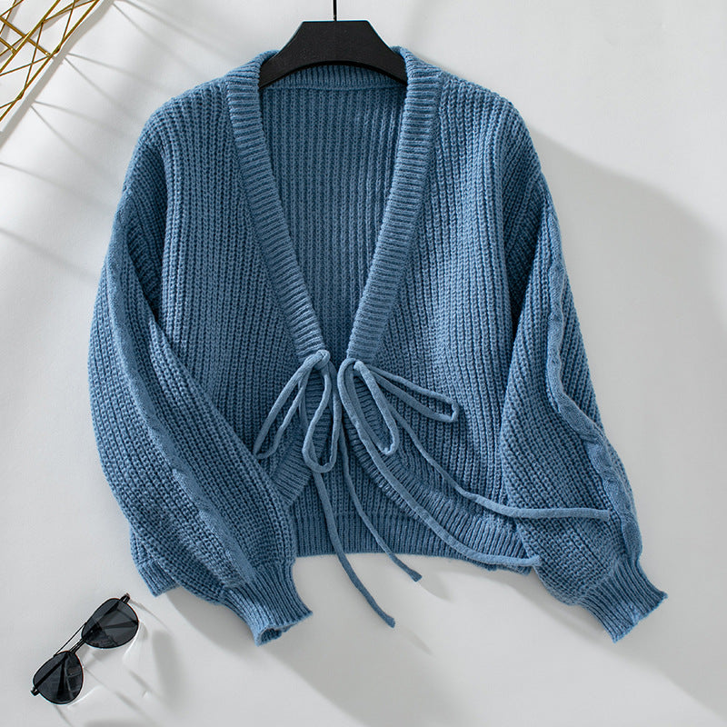 Cardigan Femme Dentelle Col en V 4