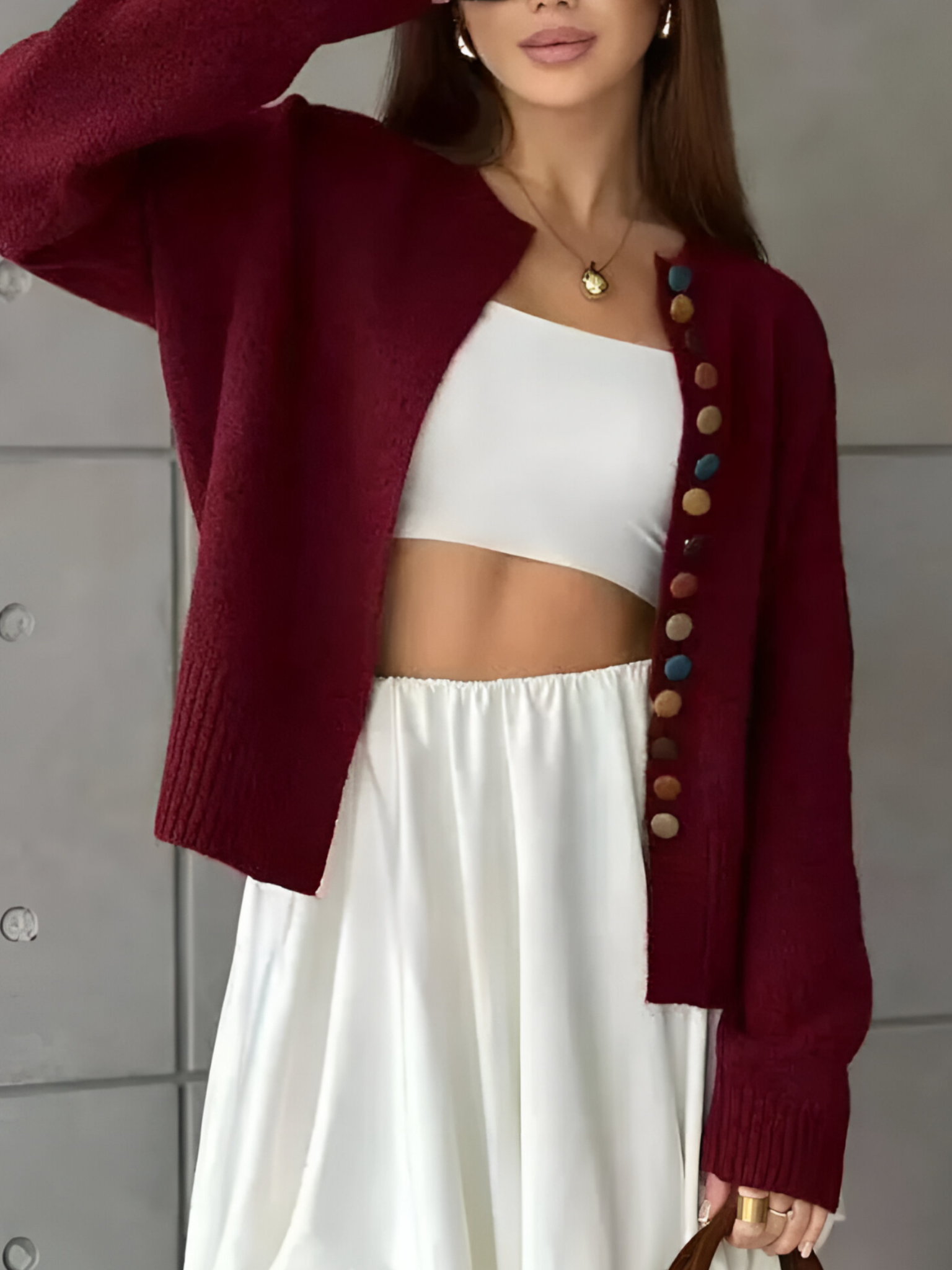 Gilet Femme Boutonné en Tricot Autumn Collection