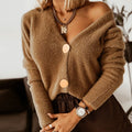 Gilet Femme Col V Décontracté Cardigan Femme Coupe Décontractée