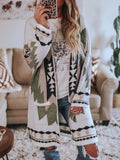 Gilet Femme Motif Tribal Maille Cardigans pour femmes