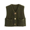 Gilet Femme Sans Manches Autumn Collection Cardigan