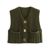 Gilet Femme Sans Manches Autumn Collection Cardigan