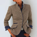 Cardigan Élégant à Col Montant pour Femme