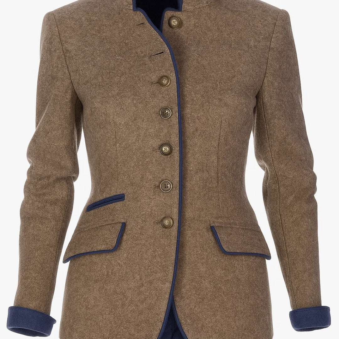 Cardigan Élégant à Col Montant pour Femme