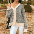 Damen Weste mit Chevron-Muster Strickjacke