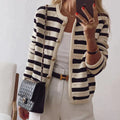 Damen Weste mit langen Streifen Strickjacken