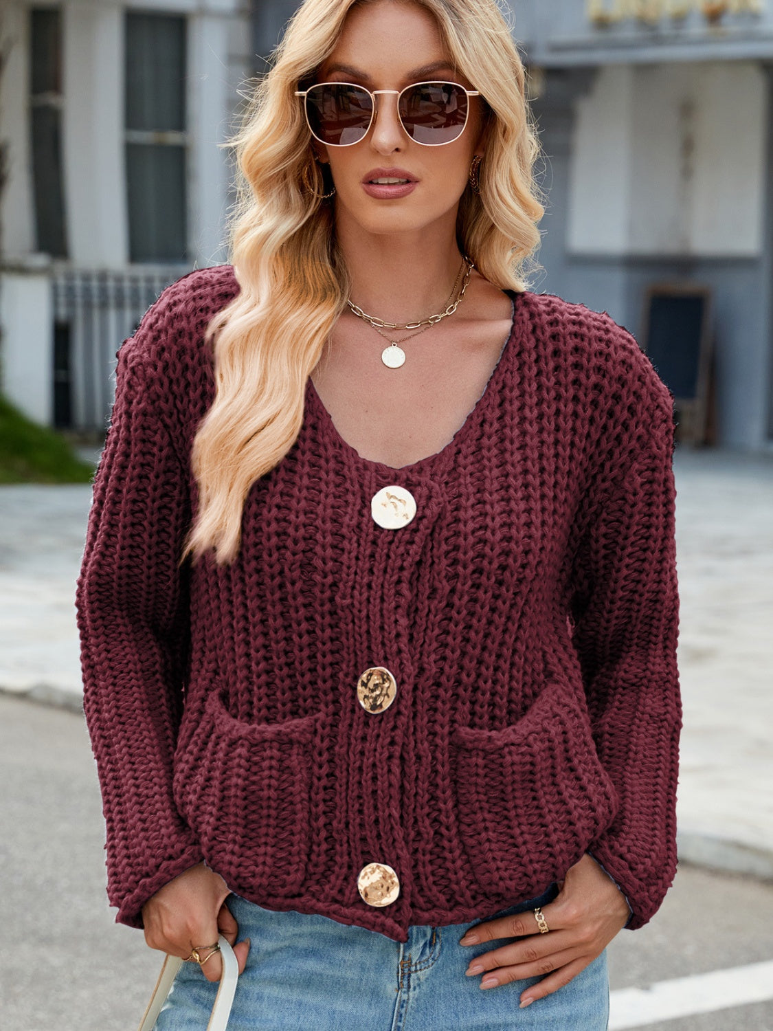 Cardigan Femme Élégant avec Poches 5