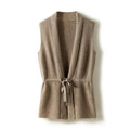 Gilet Femme en Laine Mérinos Col En V Autumn Collection